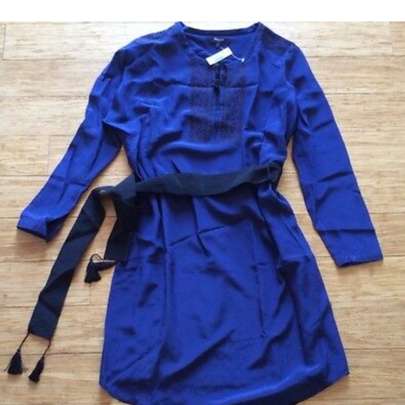 MADEWELL - NWT Silk Embroidered Dress - Picture 3 of 14